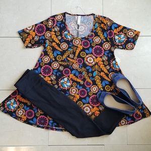 LuLaRoe Perfect T Alice In Wonderland Pattern